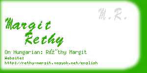 margit rethy business card